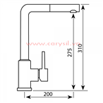 Vòi Rửa Chén Inox Carysil I-2385